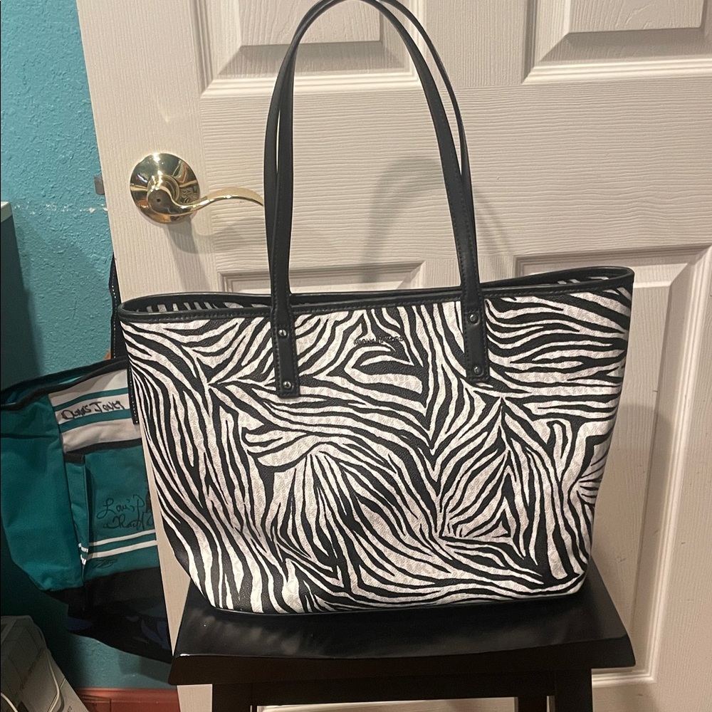 Chic Zebra Pattern MK Tote Bag